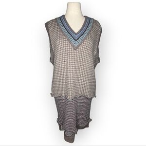 Vintage Par Four Wool Blend Fair Isle Sweater Dress XL